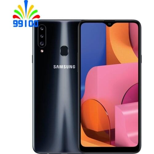 Refurbished Unlocked Cell Phone Samsung Galaxy A20S 6.5inch Full Screen 3+32GB / 4+64GB Dual Sim Octa Core 4G-LTE