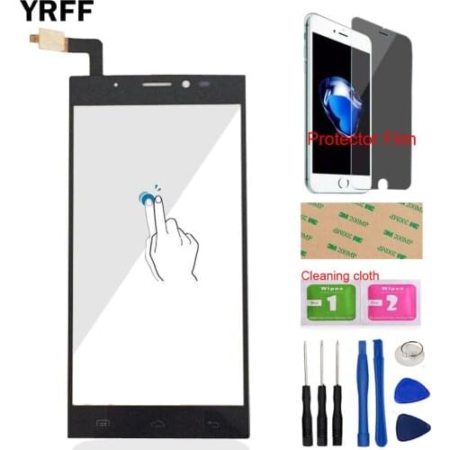 YRFF Mobile Touch Glass For Doogee F5 Touch Screen Digitizer Panel Front Outer Glass Len Sensor Tools Protector Film Adhesive
