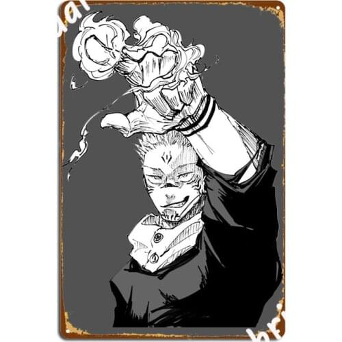 Yuji Itadori Sukuna Metal Sign Club Club Bar Decoration Garage Decoration Tin sign Posters