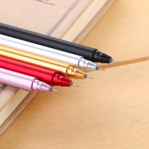 South Korea stationery wholesale metal color neutral pen examination stationery creative metal touch pen office pen