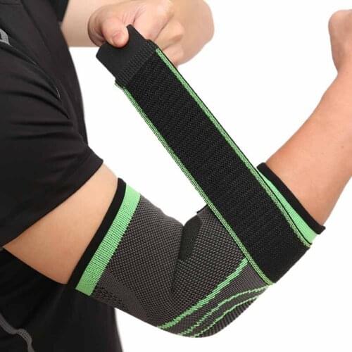 1pc Elastic Compression Elbow Pad Cover Women Men Arm Elbow Sleeve Nylon Spandex Latex Anti-sweat Breathable Outdoor Sportswear