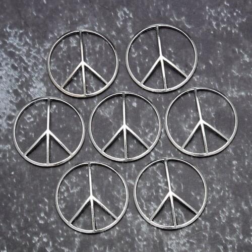 1pc Peace Charms Pendant for Handmade Gfit Crafts Bracelets Necklace DIY Wedding Decoration ZH-87