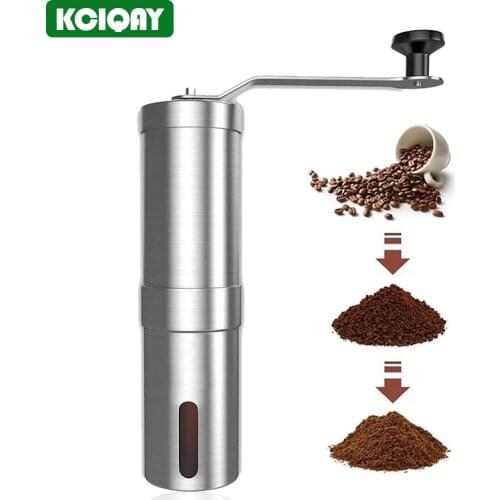 1Pcs Adjustable Coffee Grinder Stainless Steel Manual Coffee Grinder Hand Coffee Bean Grinder Mill For Drip Coffee Espresso