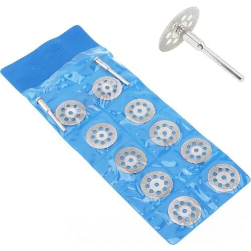 10pcs/lot 22mm Circular Replaceable Saw Blade Rotary Power Tool Kit with Disc Holes and Fixed Rods for Cutting Glass Metal