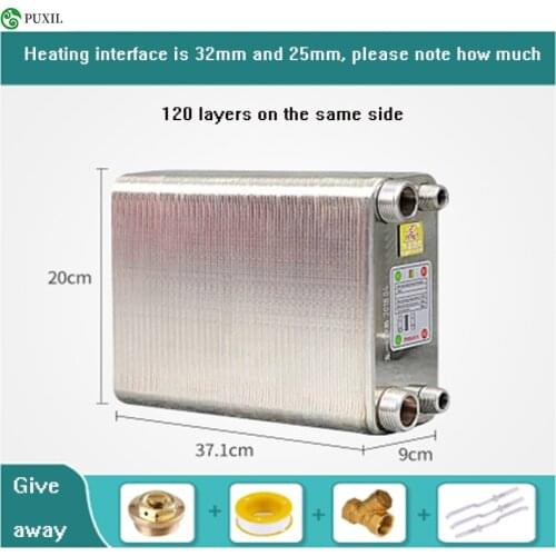 100 Plates stainless steel heat exchanger Brazed plate type water heater SUS304