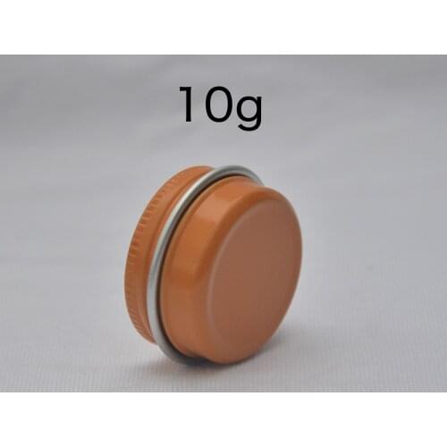 10G Orange Ointment Max Aluminum Jars Case 10ml DIY Lipstick Lip Oil Plumper Gloss Sample Tins Plain Refillable Bottles 50pcs