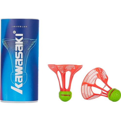 3Pcs/lot Kawasaki Badminton Airshuttle Plastic Nylon Ball for Training Feather Shuttlecock Birdies Resistance To Wind