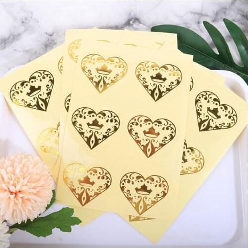 600pcs/lot wholesale Hot stamping round sticker size Hollow Sticker DIY Sticker DIY Gifts Sealing Label Decoration
