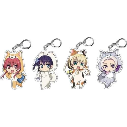 Anime Kanojo mo Kanojo Saki Saki Minase Nagisa Acrylic Keychain Pendant School Bag Charm Keyring Decorative Pajamas Series Gift