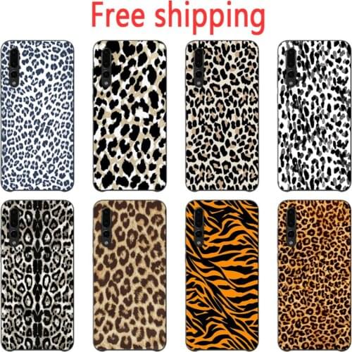 Leopard Print Phone Case Classic Texture Fashion Black For Sotf Silicone TPU Huawei P20 P30Lite P10 P9 P8 Series Aesthetic Coque