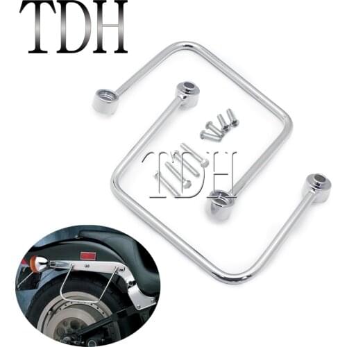 For Harley Softail FLSL FXBB 2018-2021 Motorcycle Saddlebag Support Bar Luggage Storage Side Tool Bags Holder Bracket Chrome 2X