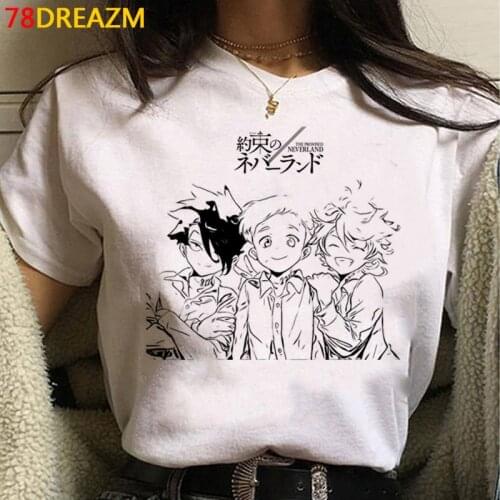 The Promised Neverland t-shirt top tees male tumblr streetwear 2021 couple clothes print summer top clothes plus size