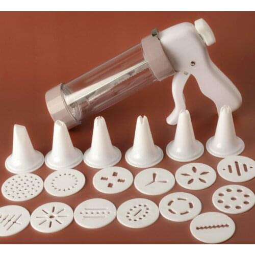 Baking Tools Manual Biscuit Cookie Press Stamps Set Cake Decorating Maker With 6 Nozzles 13 Cookie Molds