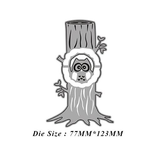 JMCRAFT 2021 New Owls Tree Hole #2Metal Cutting Dies DIY Scrapbook Handmade Paper Craft Metal Steel Template Dies