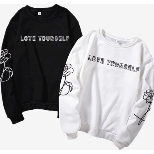 Kpop Harajuku style clothes Love yourself / say yourself K-pop jersey, hipster, instagram girlfriend gift, k pop shirt Jimin, J