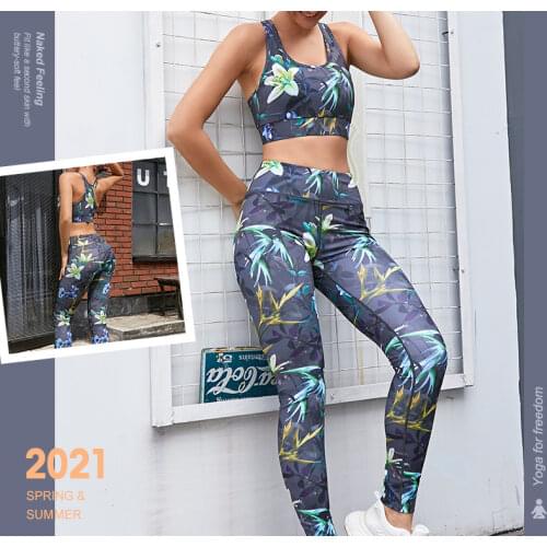 2Pcs Seamless Yoga Set Gym Fitness Clothing Women Yoga Suit Sportswear Black Workout Leggings Top Sport Training Tights 2021 New