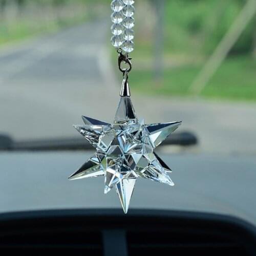 Crystal Meteor Car Pendants Luxury Auto Interior Decor Car Accessories For Girls Pendant In Car Mirror Hanging Ornaments Gifts