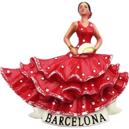 Refrigerator Magnet Fridge Magnetic Sticker Barcelona Spain Flamenco Dancer Travel Souvenir Magnet Refrigerator magnet Decor