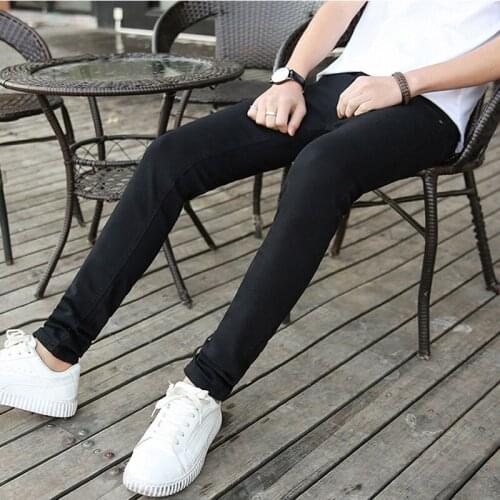 2021 New fashion spring Summer Casual black White street wear twill trousers men pontallon homme Skinny Pencil pants
