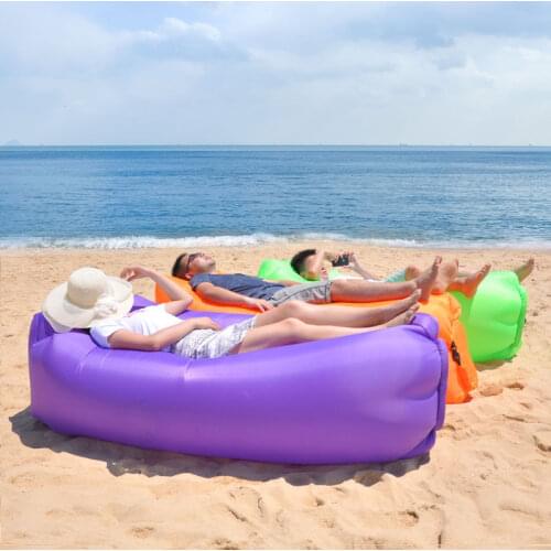 Inflatable Sofa Outdoor Fast Open Camping Air Bed Lazy Couch Beach Park Lounge Chair Foldable Lightweight Portable Sleeping Sofa
