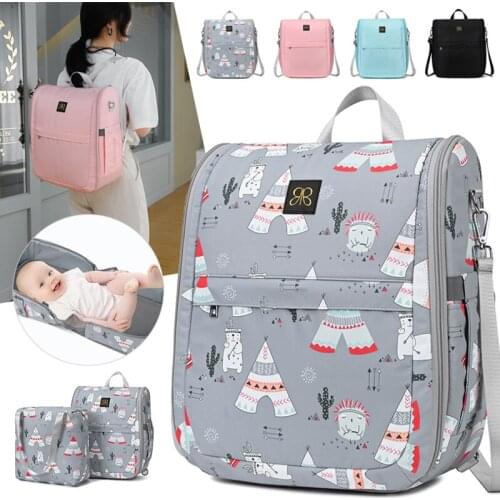 2021 New Mommy Baby Diaper Bag Multifunction Folding Baby Mom Travel Backpack Large Capacity Nappy Maternity Care Women Bag