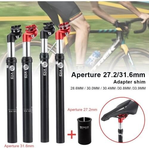 27.2/31.6mm*350mm Seatpost Aluminum Alloy Suspension Seat Post Shock Absorber Adjustable for Mountain Road Bikes