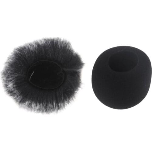 Furry Windscreen Muff Cover Foam Filter Microphone Windproof Cover for Zoom H1