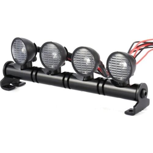 RC Crawler Roof Bright Lights Holder 4LED Light Bar for Traxxas Hsp Redcat RC Car Enduring Remote Control Toys Parts Components
