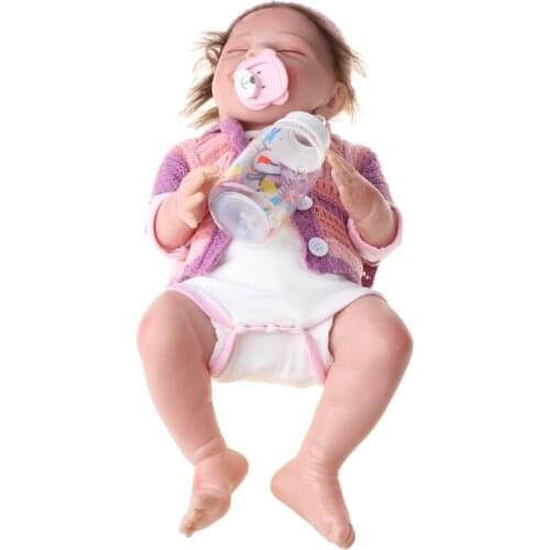 18'' Realistic Dolls, Silicone sleeping Dolls shape, Newborn Dolls for Baby XXFE