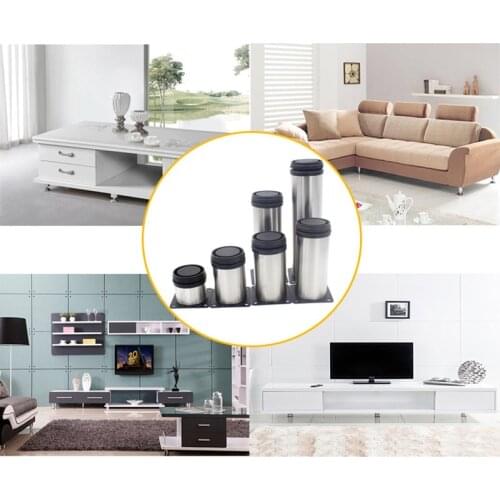 Adjustable Stainless Steel Furniture Legs Cabinet Table Sofa Bed Feet Furniture Legs Feet Home Cocina Kitchen Table Legs