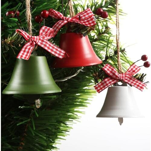 Christmas Jingle Bells Ornaments Metal Iron Christmas Bell Ornament for Xmas Tree Decoration Navidad 2022 New Year Supplies