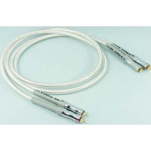 ZY Palic HiFi 2RCA Male to 2RCA Male Dual RCA Balanced Signal Cable (Silver color)