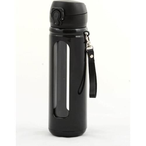 Asuman Store Black Color-Inner Zone Glazed Exterior Region Hard Plastic With Stylish Thermos (350ML)