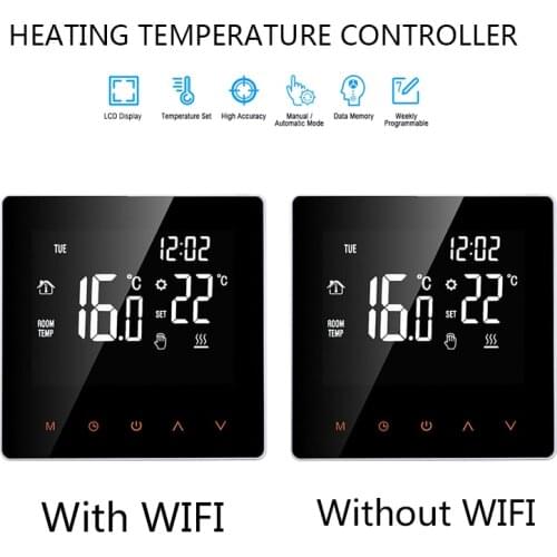 AC 230V LCD Touch Screen Temperature Controller Thermoregulator Wifi LCD Smart Thermostat For Electric Heating Room Thermostat
