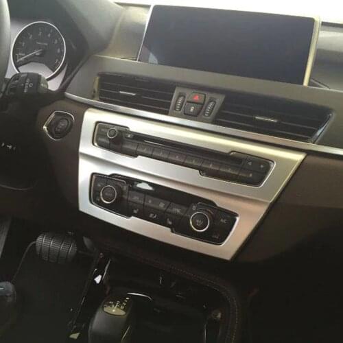 TOMEFON For BMW X1 F48 2016 2017 Car Styling ABS Chrome Air Conditioning Switch Trim Sticker New Car Accessories