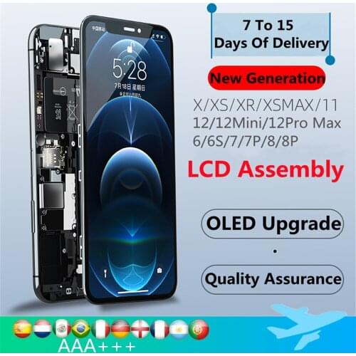5 PCS LCD For iPhone X XR XS MAX Test Qualified Touch Screen Digitizer Assembly Replacement For iPhone XS Display