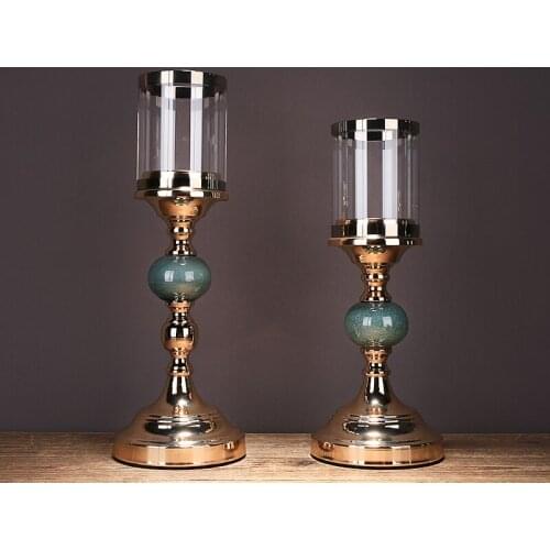 Nordic Gold Candle Holders Wedding Table Centerpieces Candelabra Christmas Candlestick Modern Home Decoration Accessories