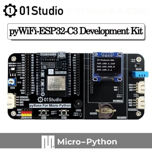 01Studio pyWiFi- ESP32-C3 Development Demo Embedded Board MicroPython IOT WiFi Programming Develop Wireless