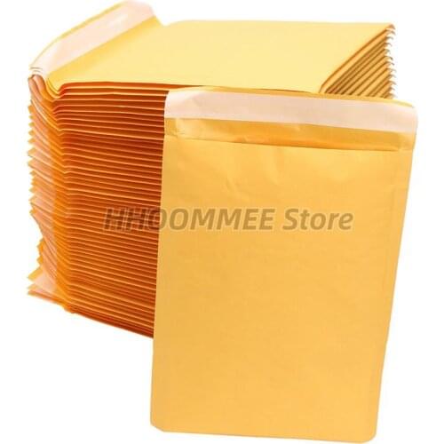 10Pcs Kraft Bubble Envelope Bags Shockproof Bubble Bags Courier Packaging Bags Waterproof