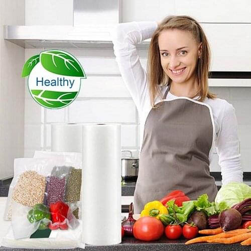 2 Roll BPA-Free Textured Vacuum Sealer Bags Vacuum Seal Rolls for FoodSaver Storage Kitchen Appliance Sous Vide Packing Seal Bag