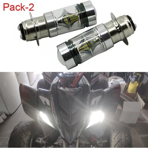 Super White LED Head light Headlights Bulbs LAMP 100W For Yamaha GRIZZLY 660 400 450 350 125 YFZ350 YFZ450 RAPTOR 350 700 RHINO