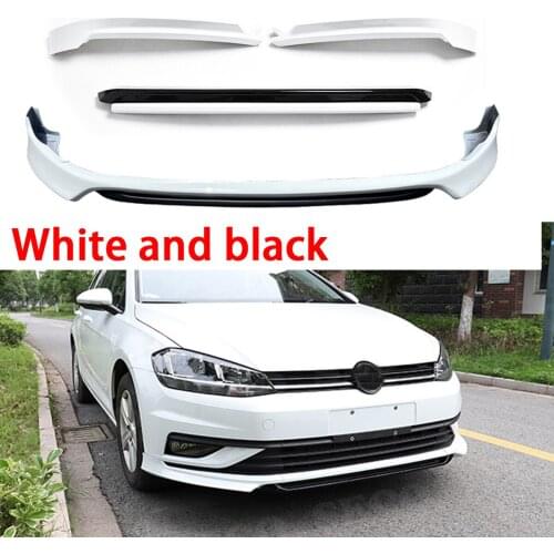 3pc Car Front Bumper Splitter Lip Spoiler Diffuser Guard Cover Trim For Volkswagen For VW For Golf MK7.5 2017 2018 2016 2019