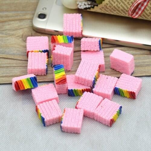 30PCS/Pack 17*20mm Pink Wafer Covered With Fruit Jam,Food Miniatures,Embellishments Materials Free Shipping