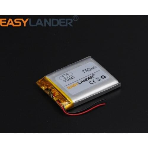 503443 Rechargeable Lithium Polymer 3.7V 750mAh Li-ion Battery For bluetooth headset Speaker GPS PSP PDA MP3 MP4 MP5 053443