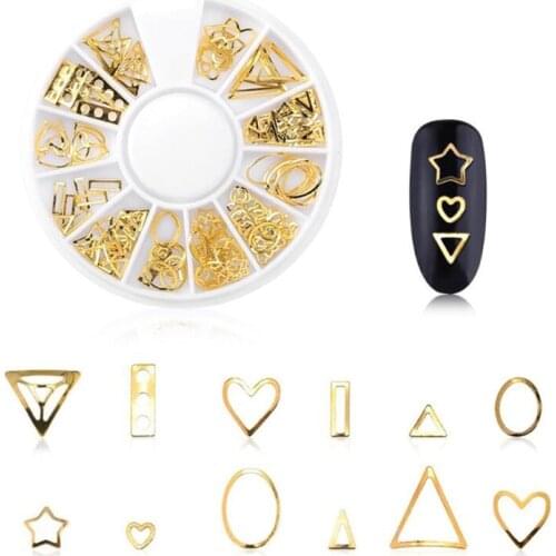 8 Boxes Heart Star Moon Mix Shape Resin Metal Material Epoxy Mold Filling DIY Charm Jewelry Making Filler Nail Art Decor