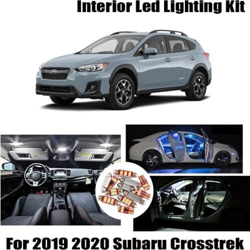 8pcs White Canbus No Error LED Interior License Plate Light Kit For 2019 2020 Subaru Crosstrek Map Dome Reading Trunk Lamp
