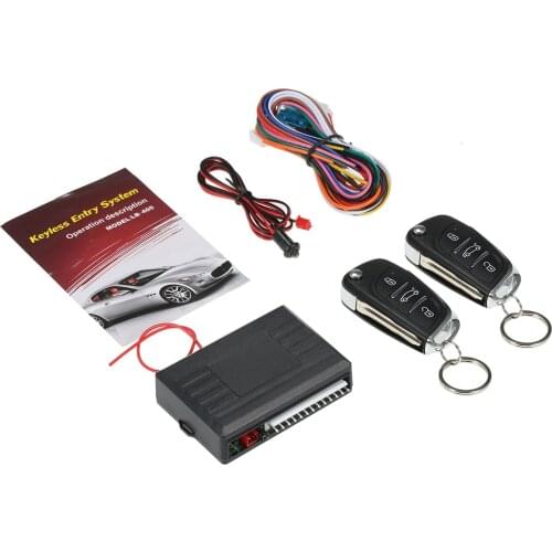 Car Door Lock Keyless Entry System Remote Central Control Box Kit With Trunk Release Button Universal Car Accessories
