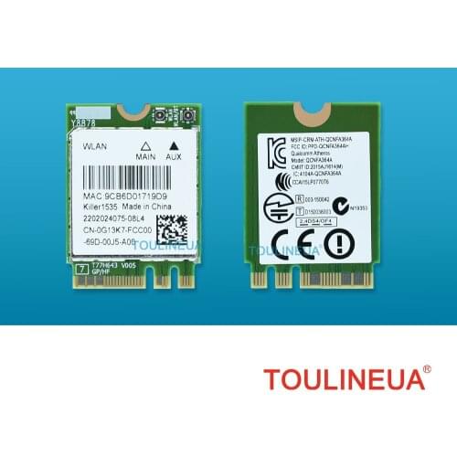 Bigfoot Killer Wireless-AC1535 killer1535 867M BT4.1 GE72/P651SE/SG/P650S T5/T7 WiFi Wireless Card better than killer 1525