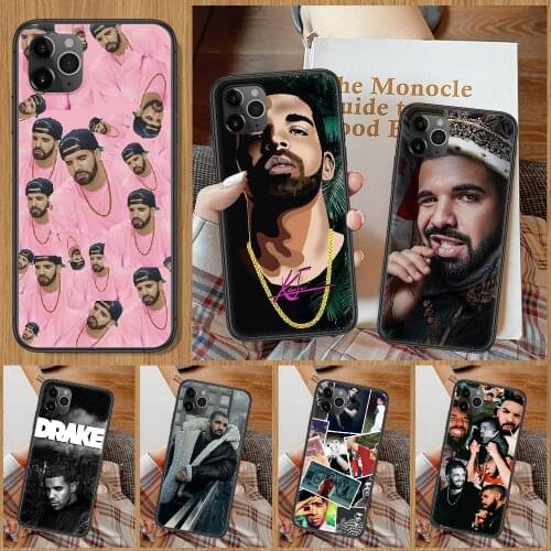 Rapper Aubrey Drake Graham Phone Case For iphone 5 5S SE 2 6 6S 7 8 11 12 Mini Plus X XS XR Pro Max black art back tpu