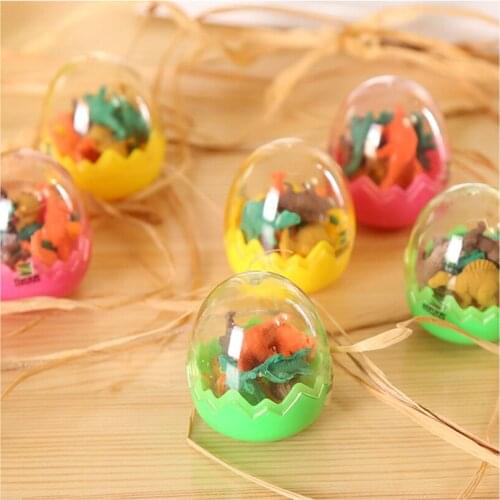 Childrens toy stationery cute mini color dinosaur eraser school stationery